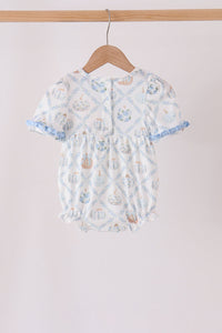 Pumpkin embroidery ruffle bubble