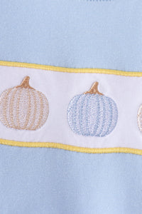 Pumpkin embroidery romper
