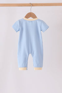 Pumpkin embroidery romper