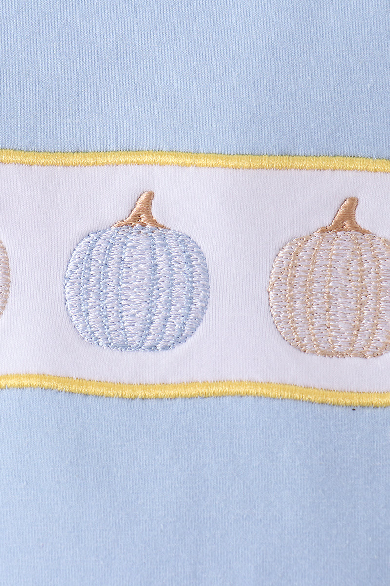 Pumpkin embroidery top