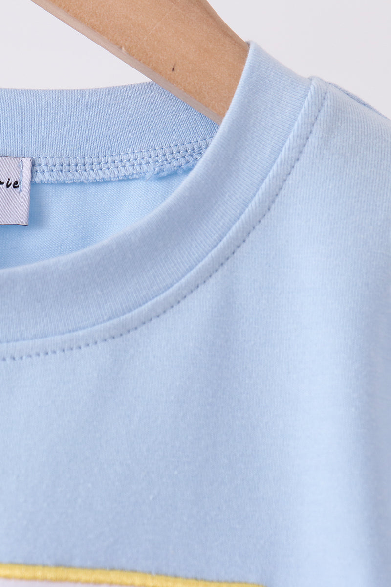 Pumpkin embroidery top