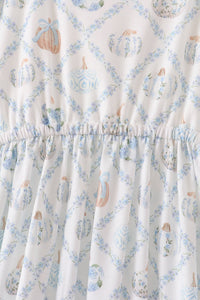 Pumpkin ruffle mom dress