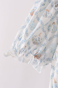 Pumpkin ruffle mom dress