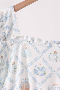 Pumpkin ruffle mom dress