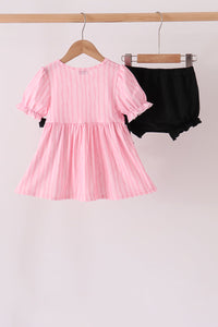 Ghost applique stripe bloomer set
