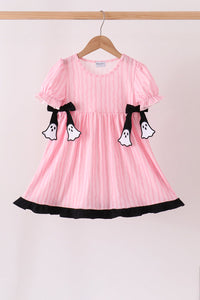Ghost applique stripe dress