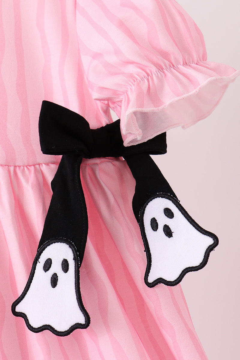 Ghost applique stripe dress