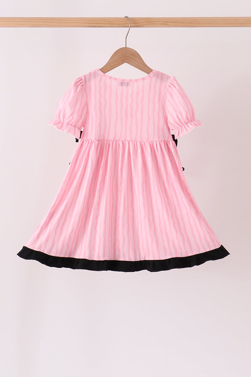 Ghost applique stripe dress