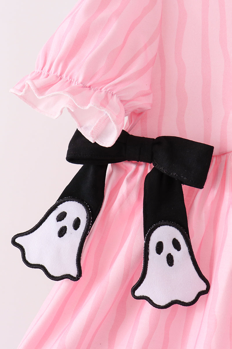 Ghost applique stripe pants set