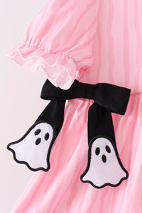 Ghost applique stripe pants set