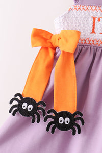 Spider smocked ruffle bloomer set