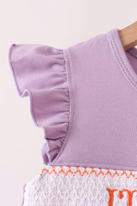 Spider smocked ruffle pants set