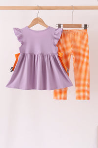 Spider smocked ruffle pants set