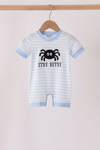 Spider embroidery romper