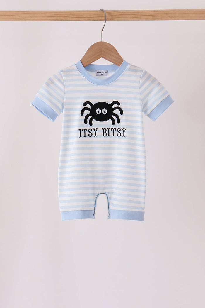 Spider embroidery romper