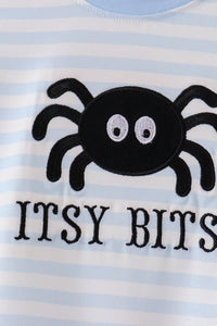 Spider embroidery romper