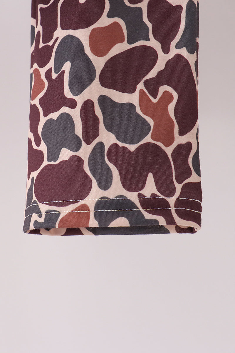 Camouflage hunting embroidery pants set