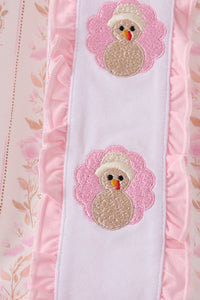 Turkey embroidery ruffle bubble