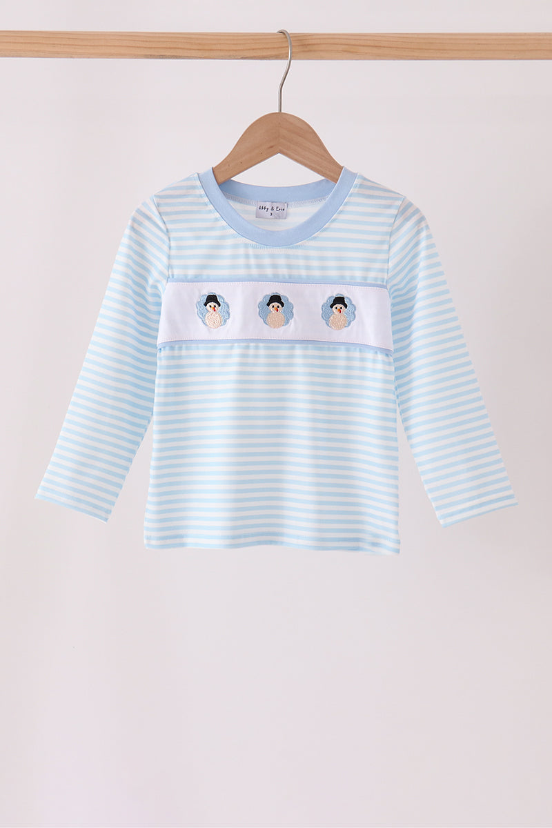 Turkey embroidery stripe top