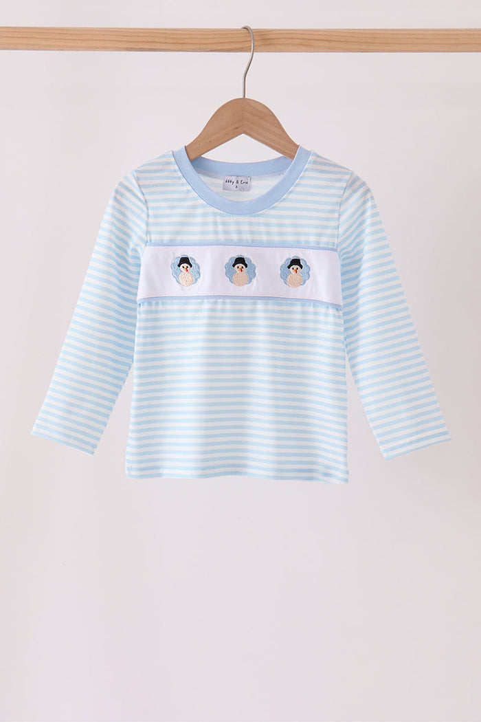 Turkey embroidery stripe top