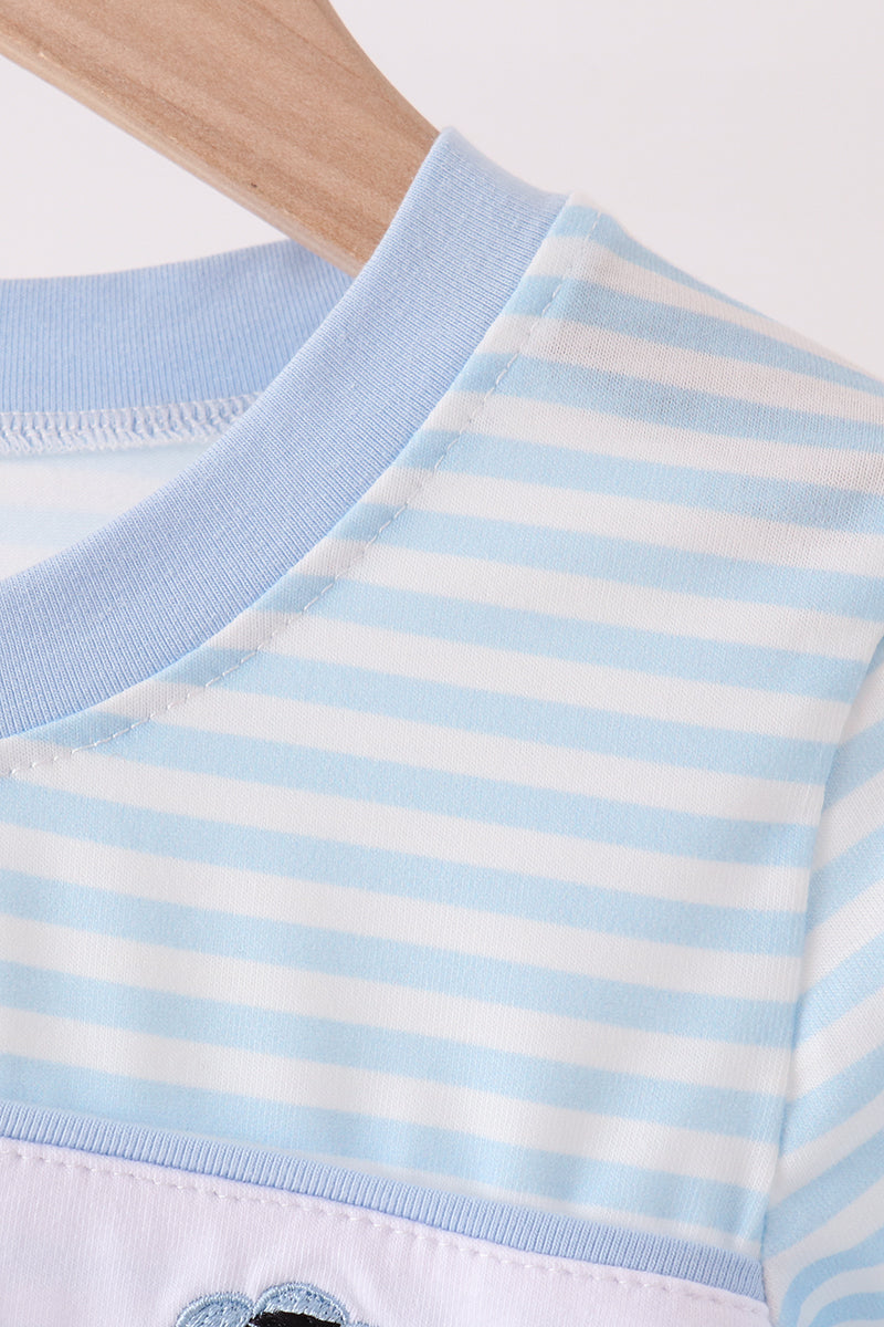 Turkey embroidery stripe top
