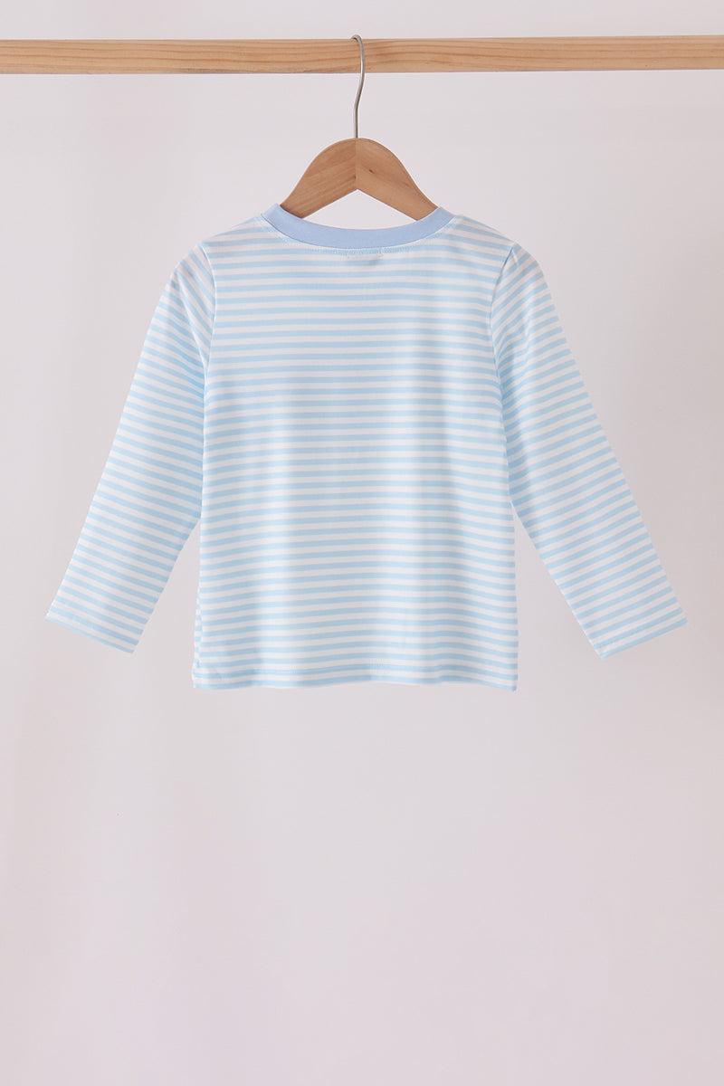 Turkey embroidery stripe top