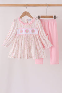 Turkey embroidery ruffle pants set