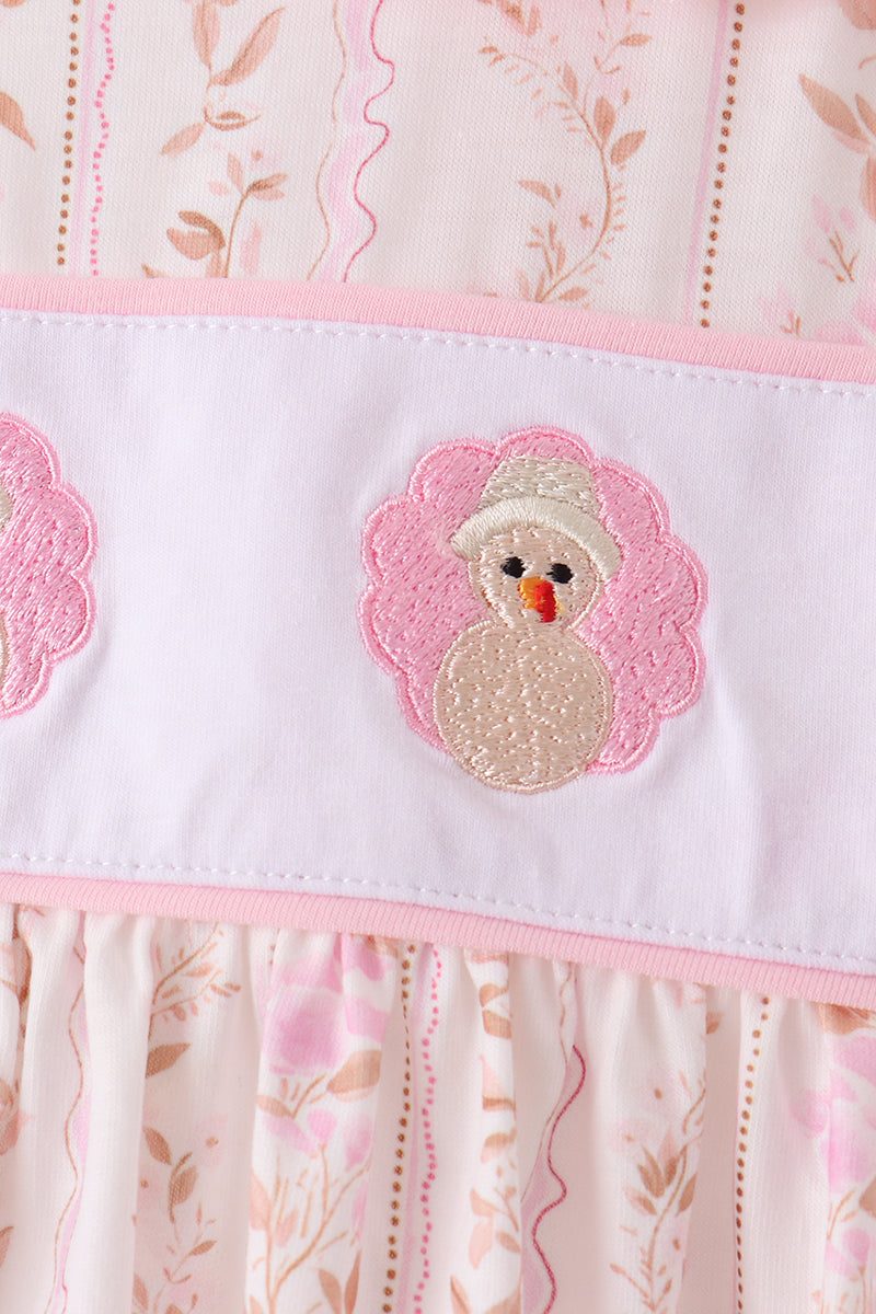 Turkey embroidery ruffle pants set