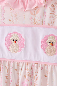 Turkey embroidery ruffle bloomer set