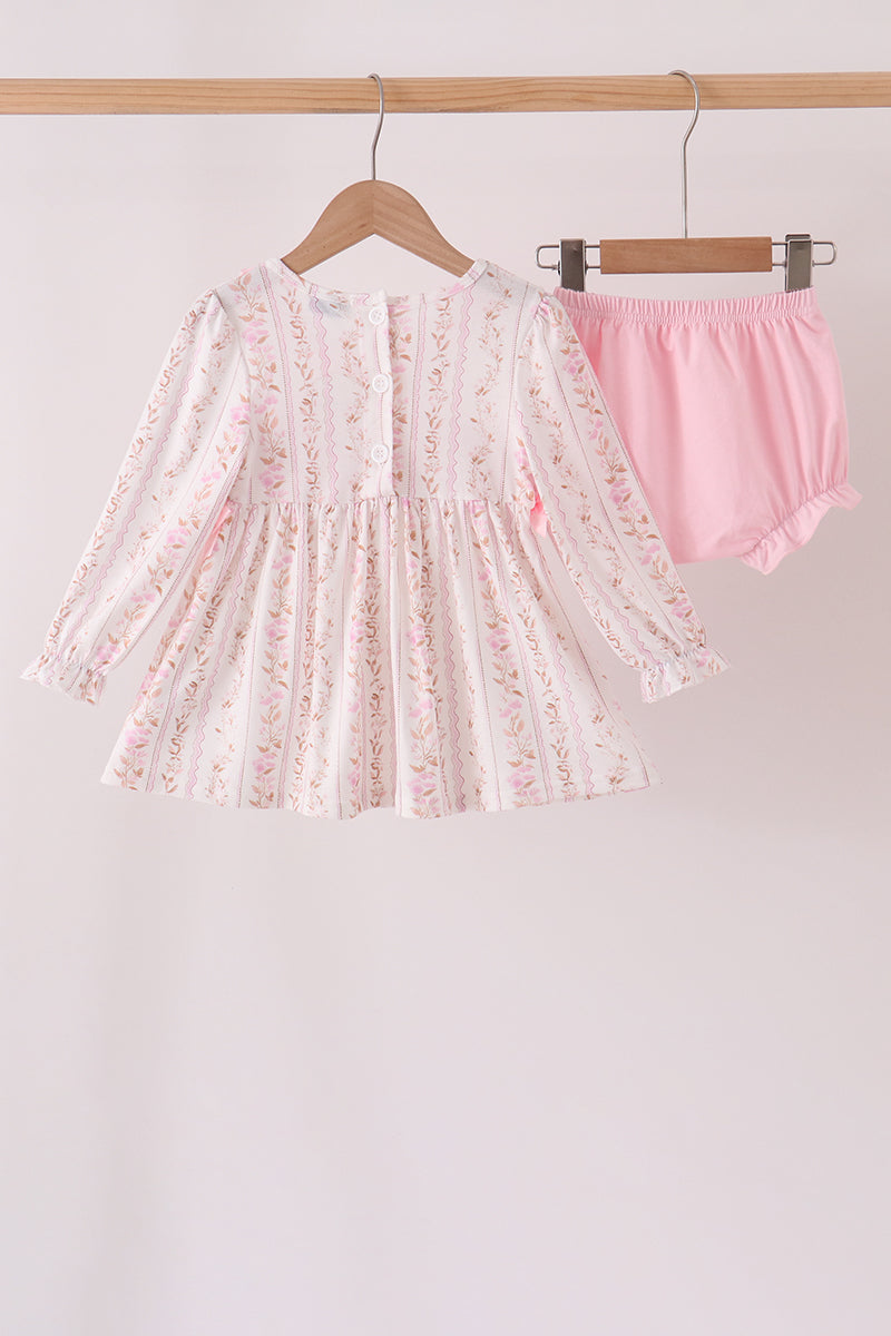 Turkey embroidery ruffle bloomer set