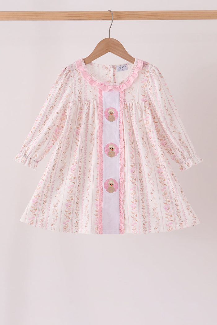 Turkey embroidery ruffle dress