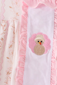 Turkey embroidery ruffle dress