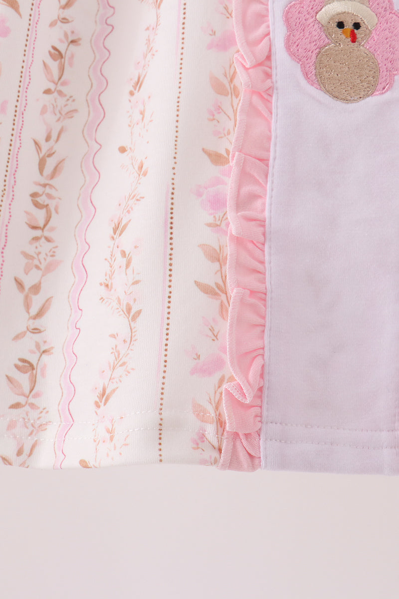 Turkey embroidery ruffle dress