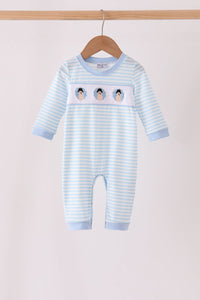 Turkey embroidery stripe romper