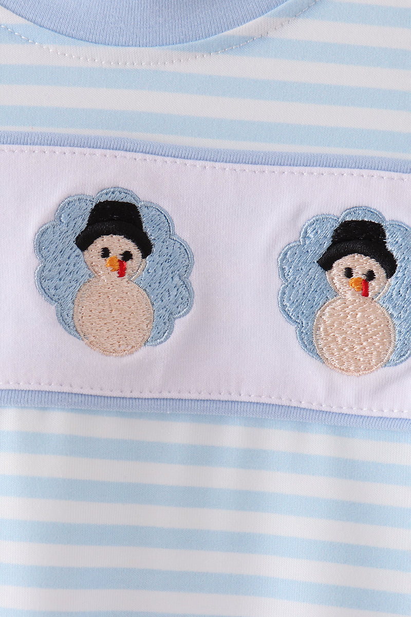 Turkey embroidery stripe romper