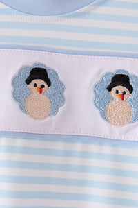 Turkey embroidery stripe romper