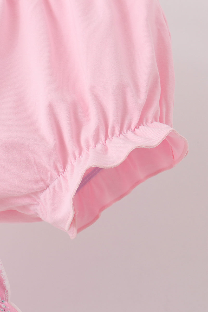 Pearl Bow Floral Bloomer Set