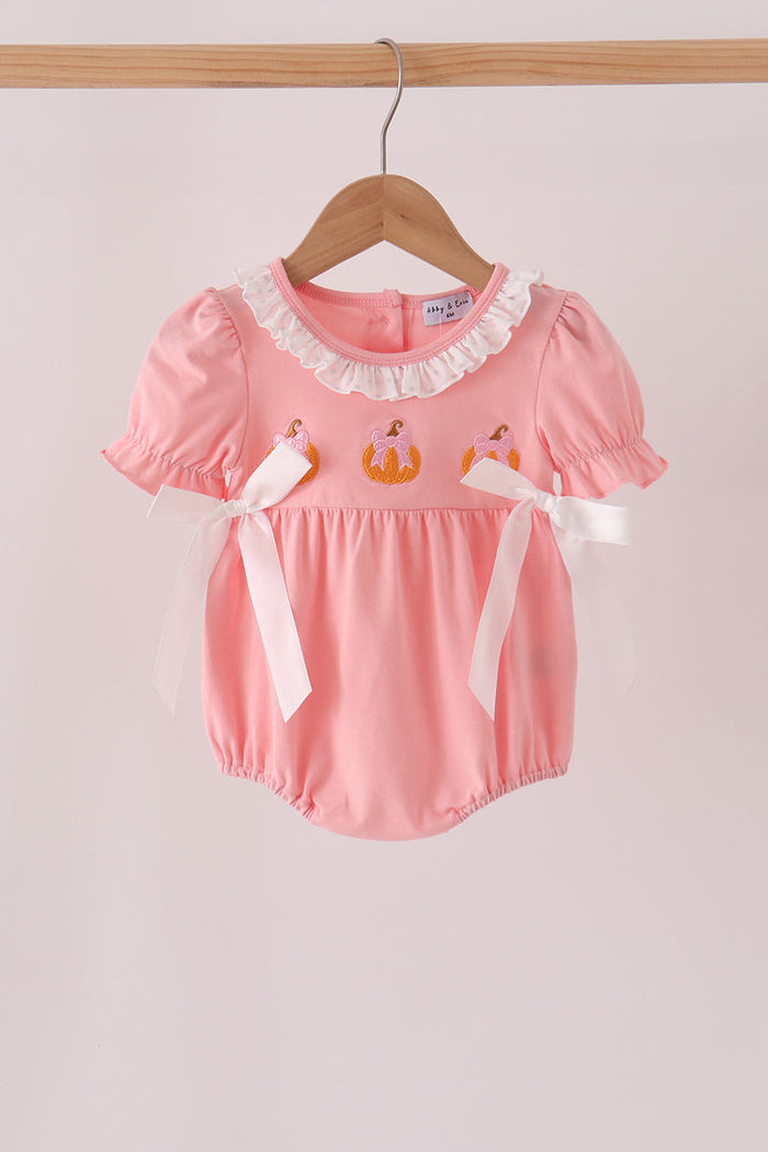Pumpkin embroidery ruffle bubble