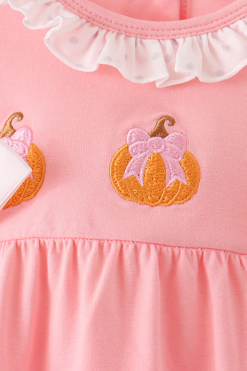 Pumpkin embroidery ruffle bubble
