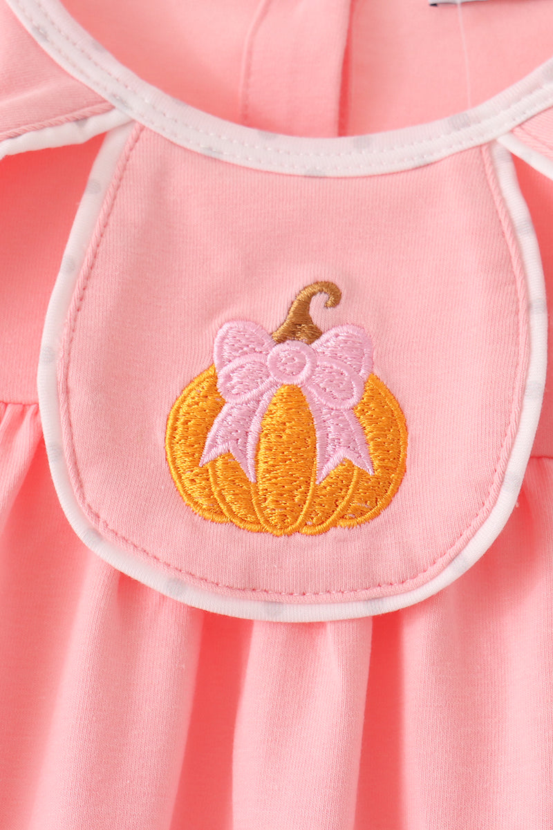 Pumpkin embroidery dress