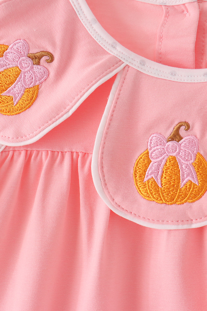Pumpkin embroidery bloomer set