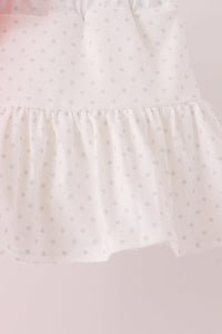 Pumpkin embroidery skorts set