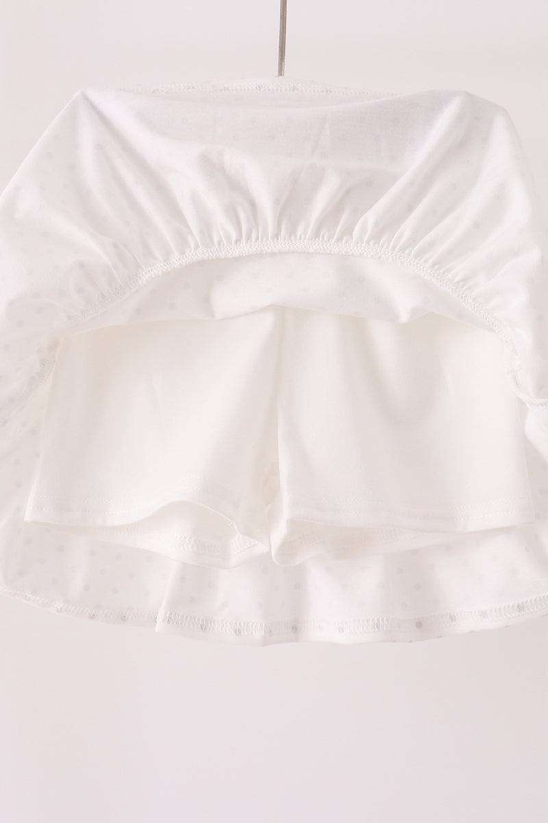 Pumpkin embroidery skorts set