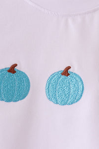 Pumpkin embroidery top