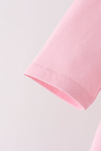 Pink floral bow bloomer set