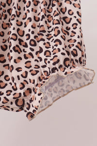 Leopard pumpkin applique bloomer set