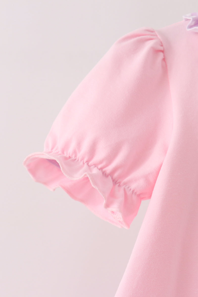 Goose embroidery ruffle pants set
