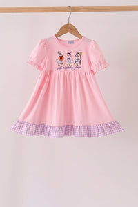 Goose embroidery ruffle dress