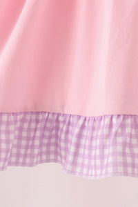 Goose embroidery ruffle dress