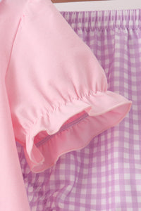 Goose embroidery ruffle bloomer set